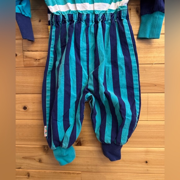 Vintage 90’s Gymboree Size XS/9-12 Months Retro Stripe Collared Jumpsuit - Picture 9 of 12